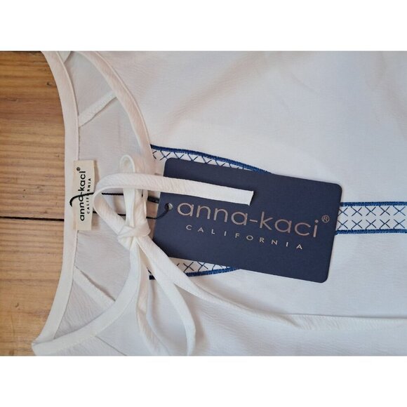 Anna Kaci New Floral Top NWT Medium Boho Country Concert - Picture 3 of 4